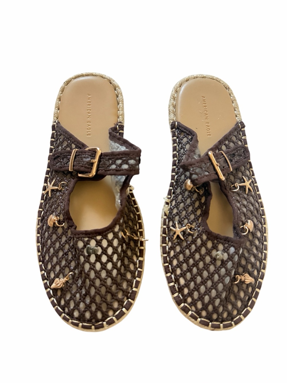 American Eagle Crochet Mary Jane Mule